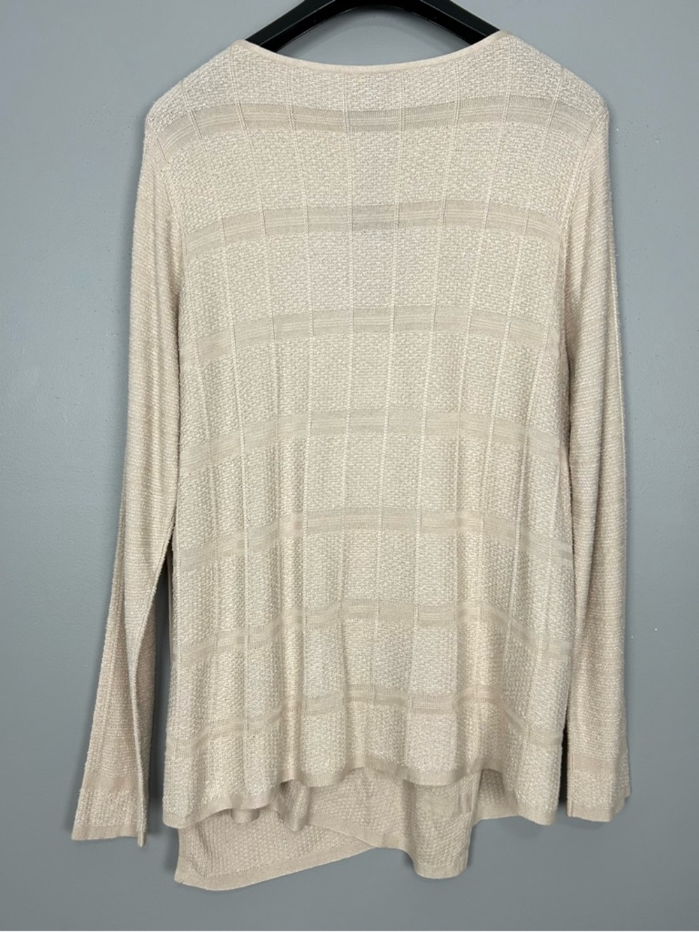 St. John Cashmere Blend Chenille Tunic Sweater Women’s Size XL Wool Draping Wrap - Picture 6 of 9
